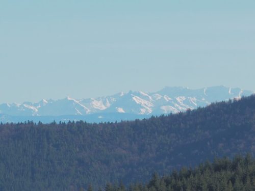 Vue sur les Alpes-Le massif de Belledonne